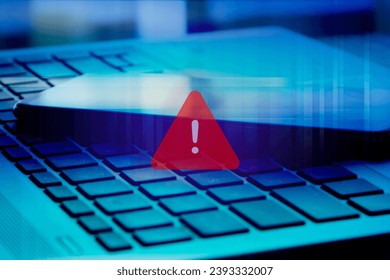 Malware attack virus alert , malicious software infection , cyber security awareness training to protect business information from threat attacks