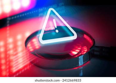 Malware attack virus alert , malicious software infection , cyber security awareness training to protect business information from threat attacks