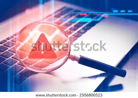 Malware attack virus alert , malicious software infection , cyber security awareness training to protect business information from threat attacks
