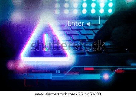 Malware attack virus alert , malicious software infection , cyber security awareness training to protect business information from threat attacks
