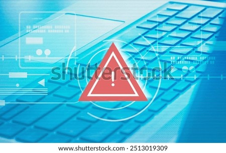 Malware attack virus alert , malicious software infection , cyber security awareness