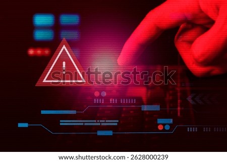 Malware attack virus alert , malicious software infection , cyber security awareness training to protect business information from threat attacks