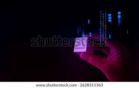 Malware attack virus alert , malicious software infection , cyber security awareness training to protect business information from threat attacks