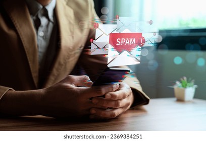 Malware concept with person using smartphone and computer, hack password and personal data. cybercriminals, hackers, Viruses, Worms, Trojans, Ransomware, Spyware, Adware, Botnets, Spam - Powered by Shutterstock