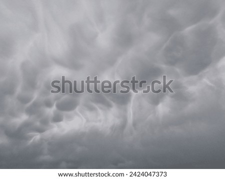 Mammatus clouds after a thunderstorm.