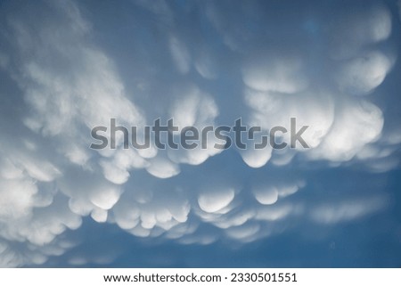Mammatus Clouds in the sky
