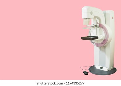 Mammography machine or mammogram  for women in hospital isolated on pink background.clipping path.