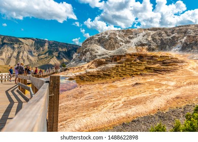 Mammoth Hot Springs In Yellowstone