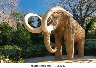 Mammoth statue in Park Ciutadela in Barcelona