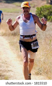 Man In 50k Trail Race