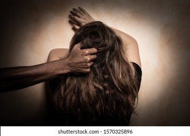 Man Pulling Woman Hair Stock Photos Images Photography Shutterstock