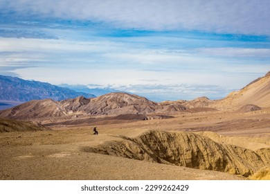 Man admiring the vast expanses of Death Valley National Park