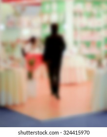 Man alone, generic background. Intentionally blurred post production.