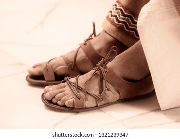 Man In Ancient Roman Sandals