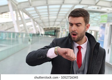 Man Arriving Late To An Appointment 