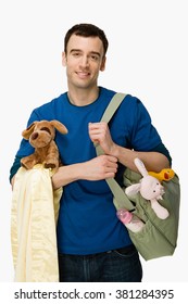 Man With Baby Supplies