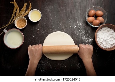 A man is baking homemade bakery  - Powered by Shutterstock