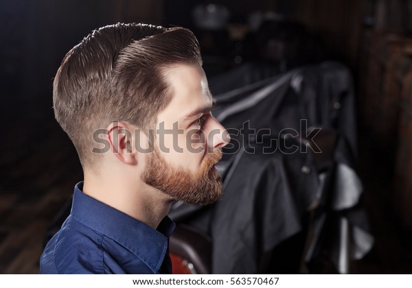 Man Barbershop Haircut Shave Men Cabin Stock Photo Edit Now