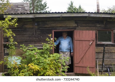 man in a barn