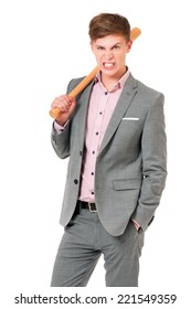 Man with baseball bat
