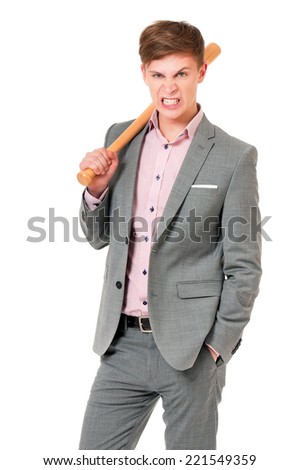 Man with baseball bat