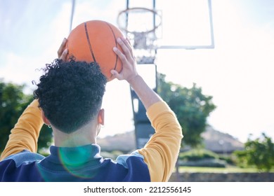 Man, Basketball And Shooting Hoops For Training, Practice And Workout On Basketball Court. Basketball Player, Athlete And Sport With Ball, Aim And Fitness For Game, Match Or Competition In Dallas