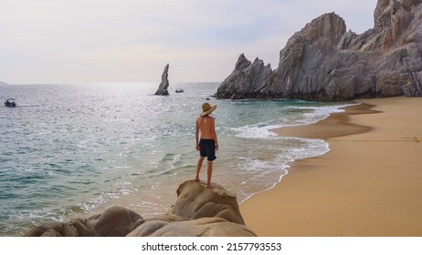 Man At Lover’s Beach In Cabo San Lucas