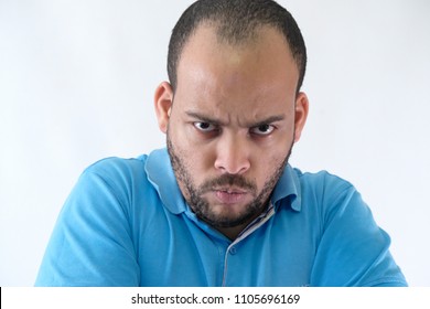 Man With Beard Fed Up Face