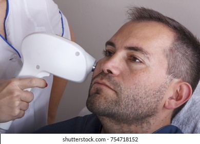 Man Laser Hair Removal Images Stock Photos Vectors Shutterstock