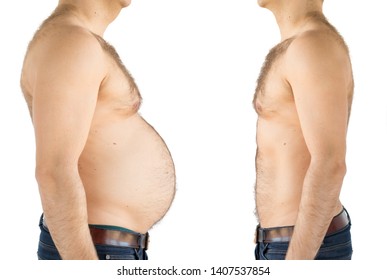 Man before and after weight loss