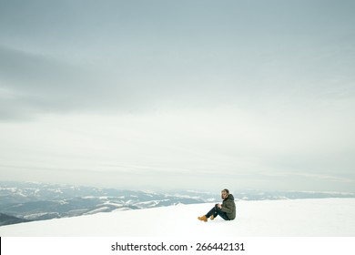 Man with binoculars