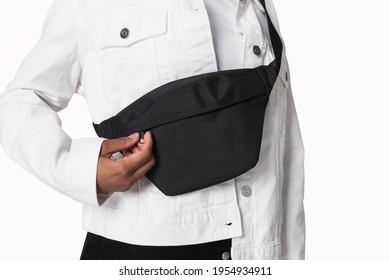 Man With Black Fanny Pack