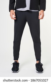 Man in black jogger pants mockup - Shutterstock ID 1867051027