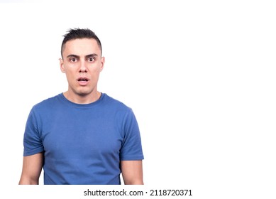 Man With Blank Stare And Shocked Expression