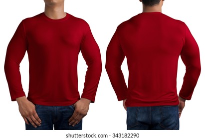 red t shirt long sleeve