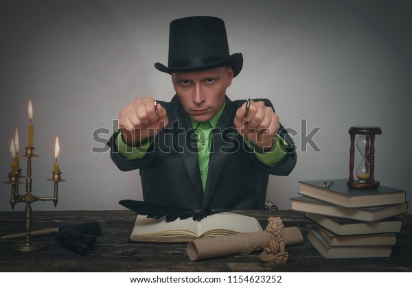 man in a bowler hat