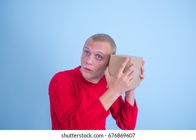 Man with box
