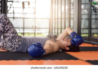 The Man Boxer Knocked Down On The Floor