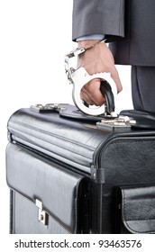 Man With Briefcase And Handcuffs