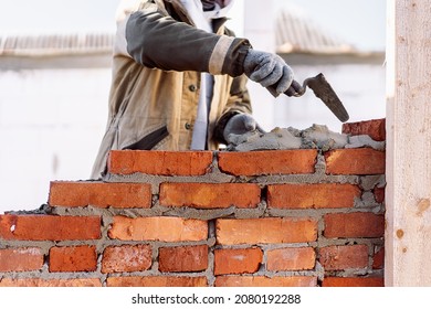 Man Building Brick Wall, Bricklayer