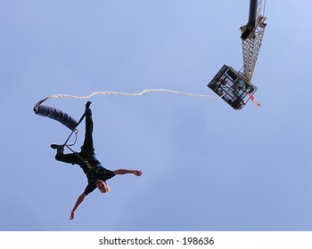 Man Bungee Jumping [Best For Web Use]