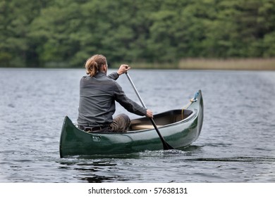 Man in a canoe