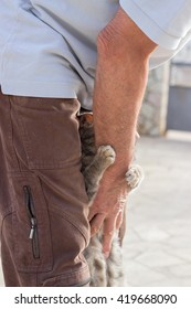 Man with cat