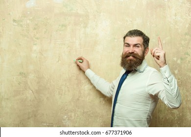 man with chalk.
