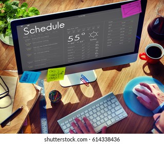 Man checking appointment on personal organizer schedule