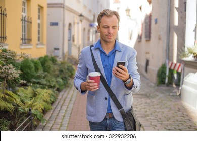 Man Checking His Phone