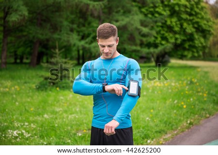Man checking out the time