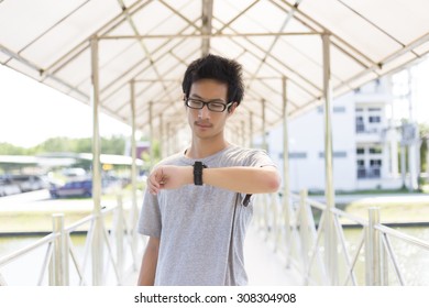 Man Checking Time