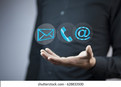 Man Choosing Mail As A Contact Method