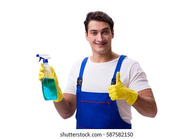 Portrait Professional Male Cleaner Blue Uniform Stock Photo 1999321751 ...